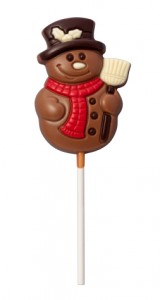 Chocolate Snowman isolated with clipping path
